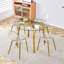 Ensemble de table de salle à manger 5 pièces - Table et chaises de table en verre trempé-287612607