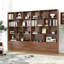 Bibliothèque de 70,87 po de hauteur avec 10 cubes et 3 portes, bibliothèque à 4 niveaux, bibliothèque ouverte avec armoire