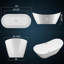 Freestanding Bathtub Acrylic Soaking Tub with Chrome Drain and Overflow, Compact Modern Bath for Bathroom Upgrade and Relaxing Home Spa Experience-561965277