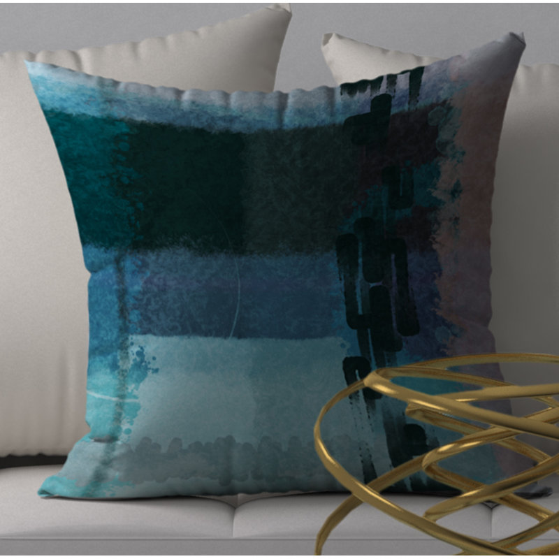 Coussin décoratif abstraite, 20 po X 20 po