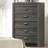 Velz Tall Dresser Chest, 5 Drawers, Finger Pull Handles, Wood-115686226