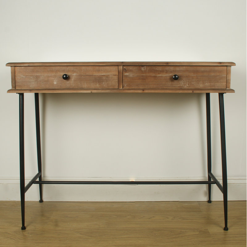 Etheredge 102cm Solid Wood Top Console Table
