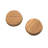Set of Two Brown Wood Drawer Pull Knobs