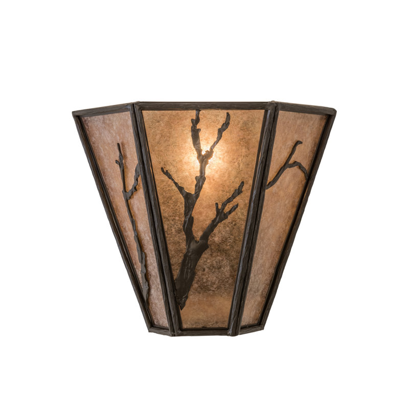 Rustic Lodge Flush Mounted Sconce