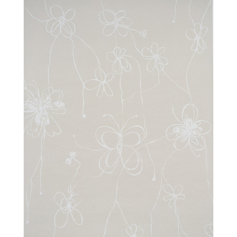 Schumacher x Hera Ford Come Back As A Flower Wallpaper, Light Neutral