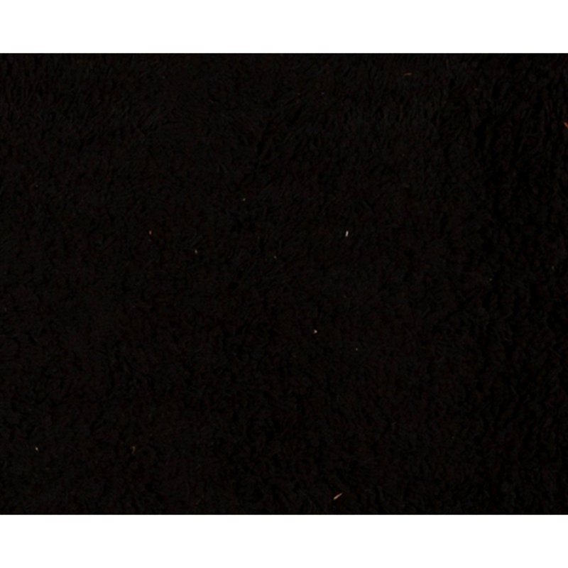 Tapis noir noué à la main de haute qualité, Rectangulaire 3 pi x 5 pi