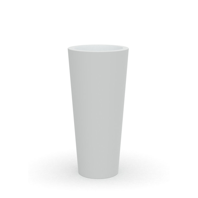 Pot à fleurs en plastique Snowberry, Blanc