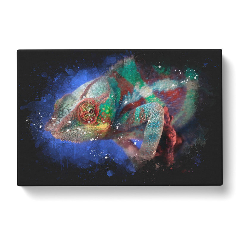 A Chameleon - Wrapped Canvas Painting, 35cm H x 50cm W x 3cm D