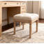 Petit banc rembourré, 15,68 po x 15,68 po, beige, tabouret de meuble-lavabo pour chambre à coucher, rembourrage en mousse à mémoire de forme résilient carré beige, rembourré rustique, idéal pour meuble-lavabo, tissu doux et rembourrage, pieds en bois d'hévéa massif