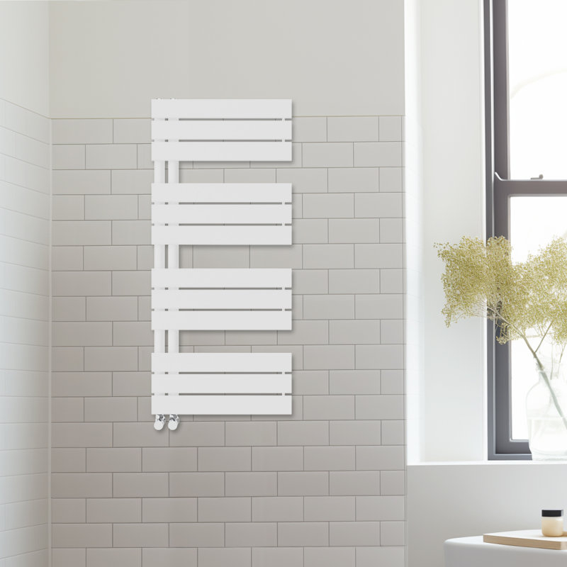 Brayner Flat Panel Towel Rail Heated Towel Rails, White