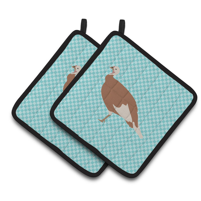 Cuisinier poignée à damier de poule en jersey de caroline trésors de dinde