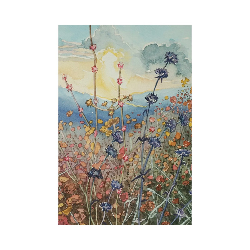 Tuna Canyon Flowers At Sunset 1 Piece Wrapped Canvas Painting, 66.04 cm H x 45.72 cm W x 3.175 cm D