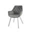 Chaise de salle à manger avec accoudoirs en velours capitonné Chimeng-88348478-88348476