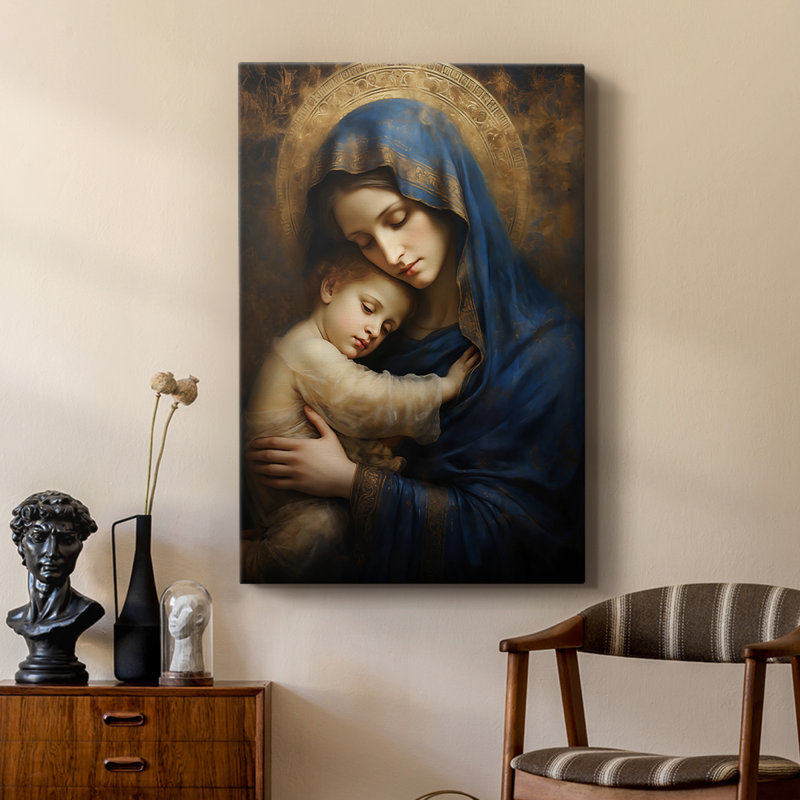 Série Religious XCV III - Toile tendue avec châssis Premium - Prêt à être accroché, H 48 po x l 32 po