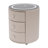 3 Tier Round Smart Bedside Table Nightstand With LED And Wireless Charge-1787657607