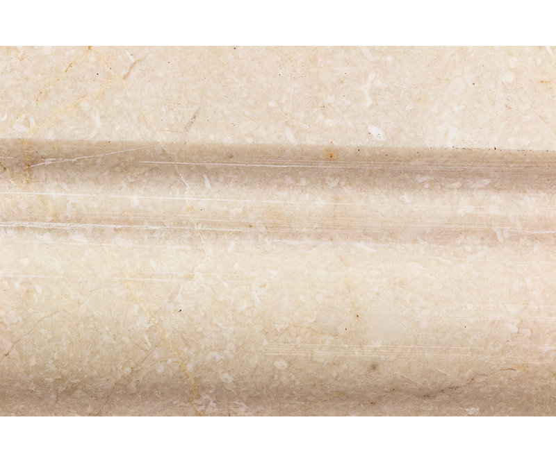 Crema Marfil Polished Marble Bullnose Tile Trim 4.75'' x 12''