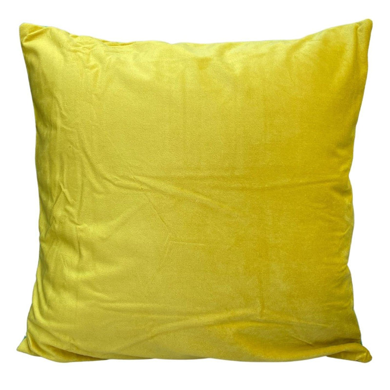 Aafkea Square Cushion, Green/Yellow