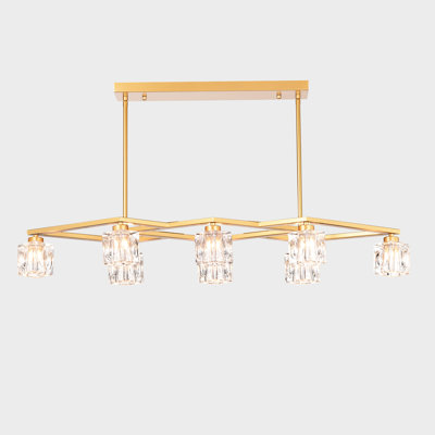 Style rétro or mat - Cristal de pièce de salle à manger pour l'entrée élégante