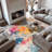 Noires Abstract Ivory/Gray/Blue Area Rug-1532949487