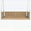 Lit de balançoire en bois d'extérieur classique, cadre en rotin de jardin avec longues cordes pour la piscine, la cour arrière-434121456