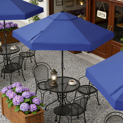 9 Ft Patio Umbrella with Auto-Tilt