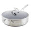 Circulon Stainless Steel Sauté Pan and SteelShield Hybrid and Nonstick Technology, 5 Quart, Silver