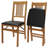 Stakmore True Mission Folding Chair, Oak Frame with Black Vinyl