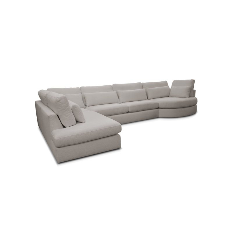 6 Seater Corner Sofa , Grey, Right Hand Facing