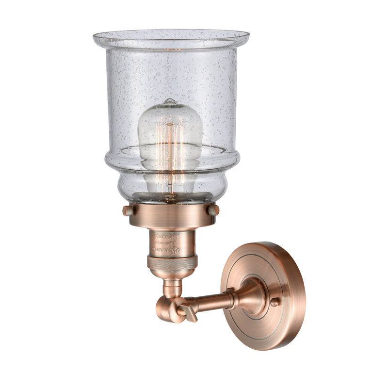 Galaviz Dimmable Bath Sconce, Seedy, 6 Watt Vinage LED Bulb, Antique Copper