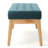Mid-Century Inspired Teal With Birch Wood Frame And Seat Modern Style Blend Upholstery