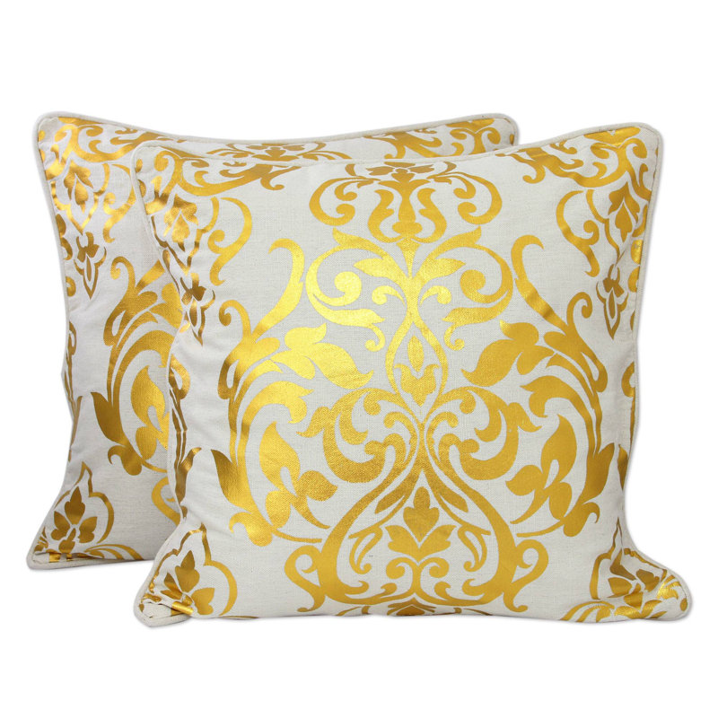 Damask Cotton Pillow Cover