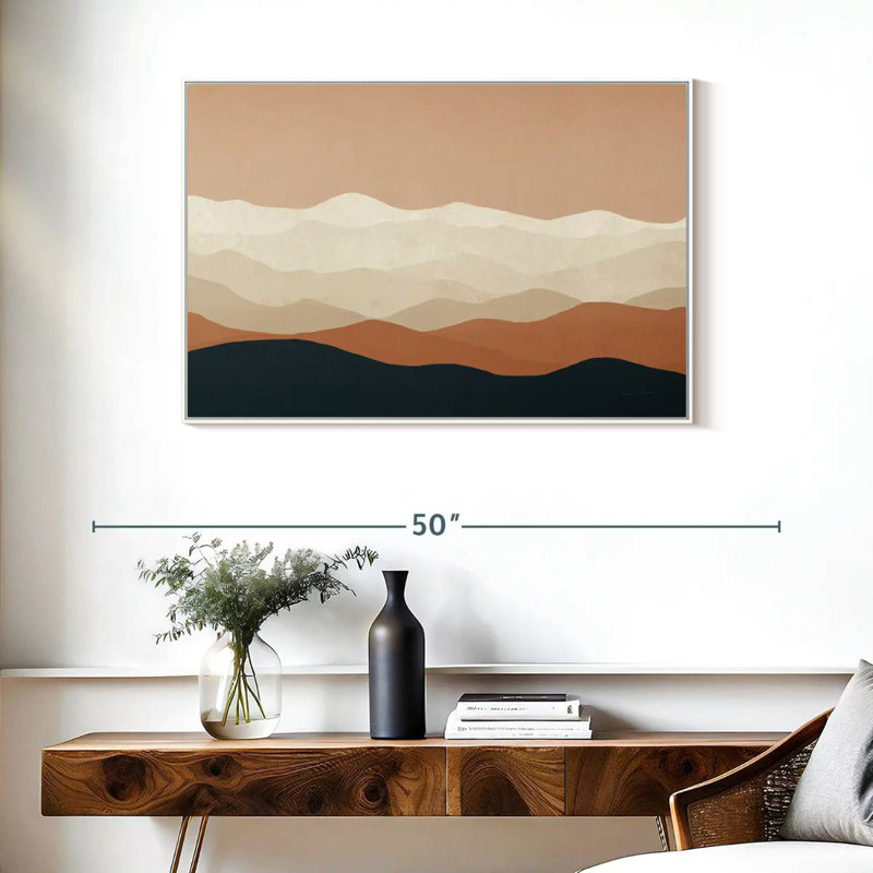 Mojave II, Cadre flottant blanc, 37 po x 25 po