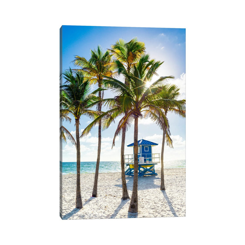 Sunny Beach Days, South Florida by Susanne Kremer - Wrapped Canvas Print, 20.32 cm H x 30.48 cm W