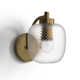 Maldives Single Light Glass Dimmable Armed Sconce