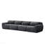 Canapé en peluche désossée de 149 pouces - éponge 32D, conception ergonomique, combinaison libre - gris foncé