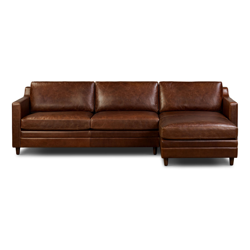 Canapé-lit modulaire avec rangement Harper, Marron foncé, Orienté à droite