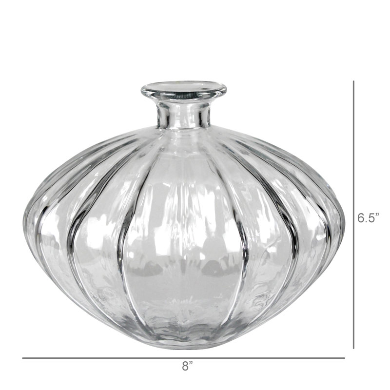 Vase festonné, verre - large