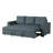 3 Seats Polyfiber Convertible Sleeper Sofa