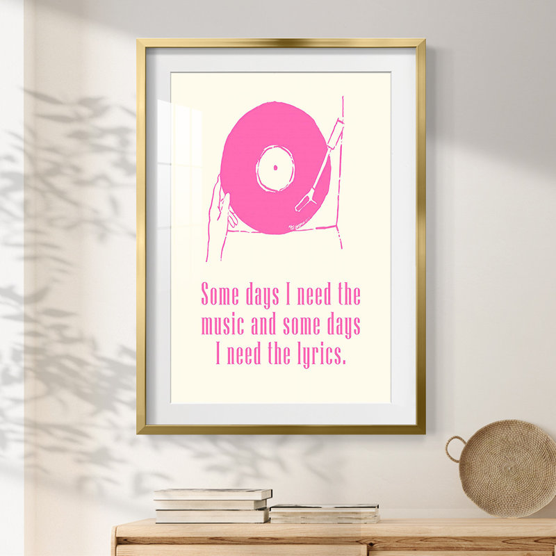 Sweet Melody II -Framed Print, 28.5" H x 20.5" W, Gold