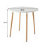 4 - Person Dining Set - Modern Round Kitchen & Dining Table Set With 4 Upholstered Chairs - Natural Wood Legs-1990679418