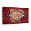 «State Map Over Arkansas Flag», reproduction sur toile-1271696804