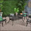 PHOENIX Expandable Aluminum Dining Table For Outdoor Use, Stylish And Functional With Lattice-And-Botanical Design