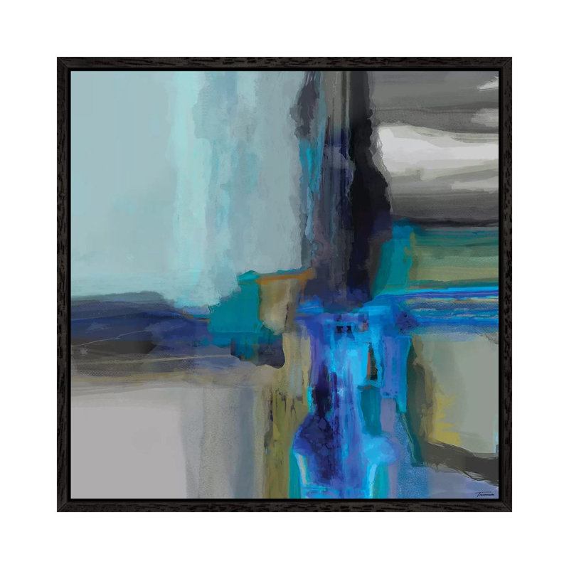 Extraction II by Michael Tienhaara - Print on Canvas, Black Floater Framed, 45.72cm H x 45.72cm W x 3.81cm D