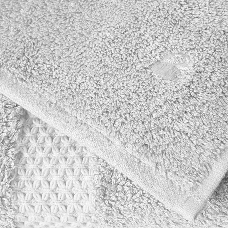 Etoile Washcloth Set, Silver