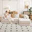 Canapé surdimensionné en tissu pelucheux sans assemblage 32D-1334250983