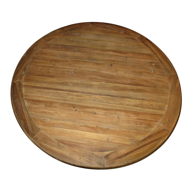 Aurora Pine Round Solid Wood Dining Table, 30" H x 60" L x 60" W