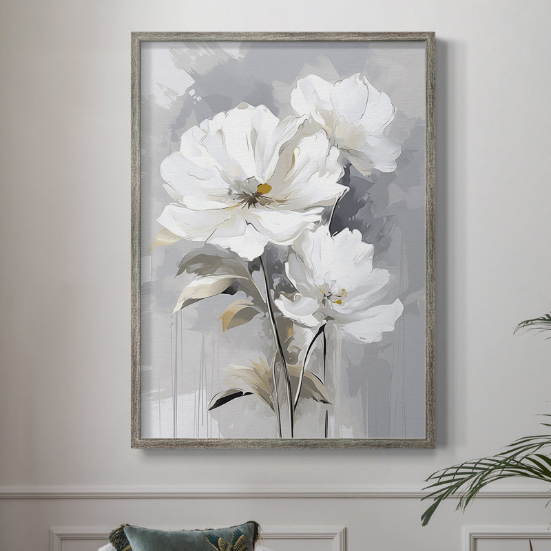 Reproduction encadrée FLORAL Series CDXLV - bois massif, H 11 po x l 9 po