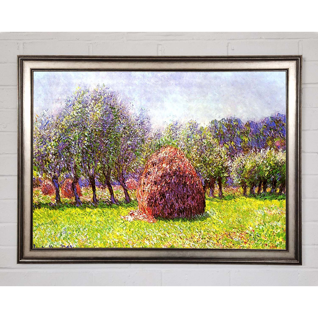 Monet Heuhaufen auf dem Feld - Einzelner Bilderrahmen Kunstdrucke