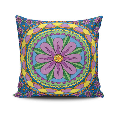 Decorative Cushion Cover, 17 x 17 Inches, 50% Cotton / 50% Polyester | Machine Washable at 104°F, Ironable, Concealed Zip Closure | Perfect for Living Room, Bedroom, and Stylish Home Décor