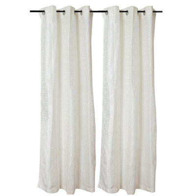 Paire de rideaux semi-transparents avec œillets Tilton